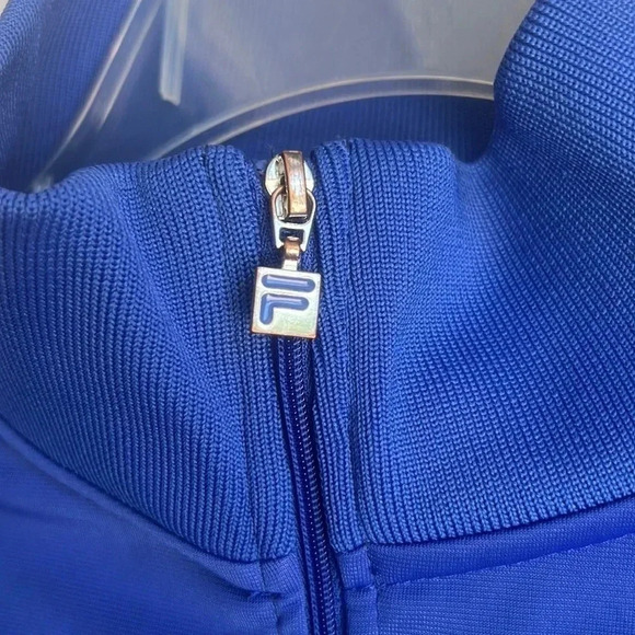 FILA Zip Up 100% Polyester Jacket Pockets Women’s Size Large Retro Style - Picture 9 of 9